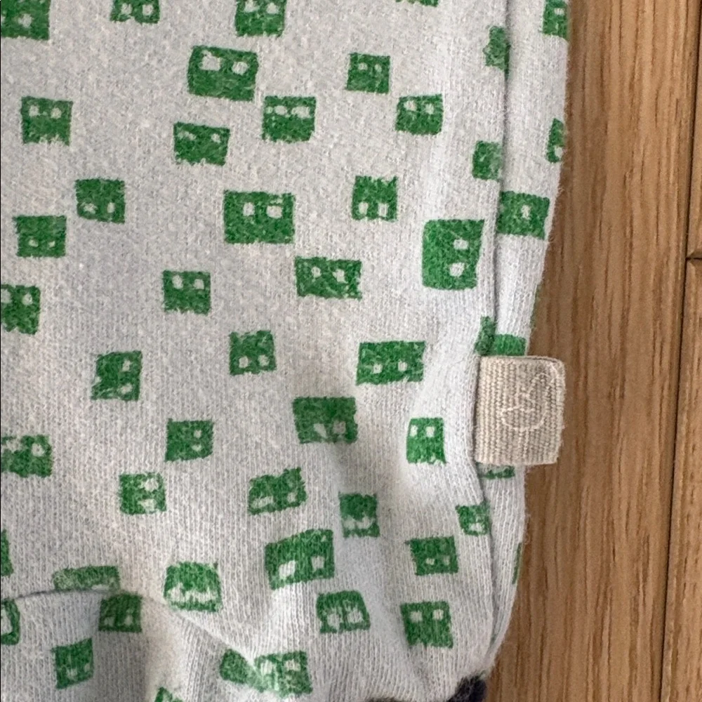 Finn + Emma‎ Organic Cotton Footed One Piece 9-12M Green Print Baby Pajamas